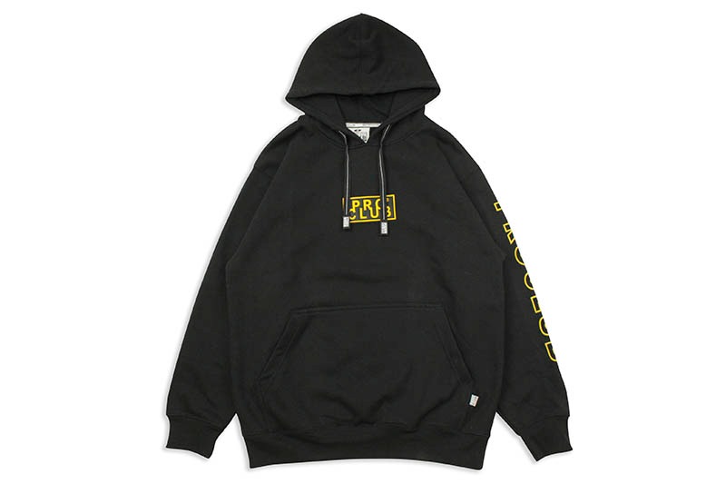 PRO CLUB HEAVYWEIGHT CUSTOM BOX LOGO PULLOVER HOODIE (BLACK)