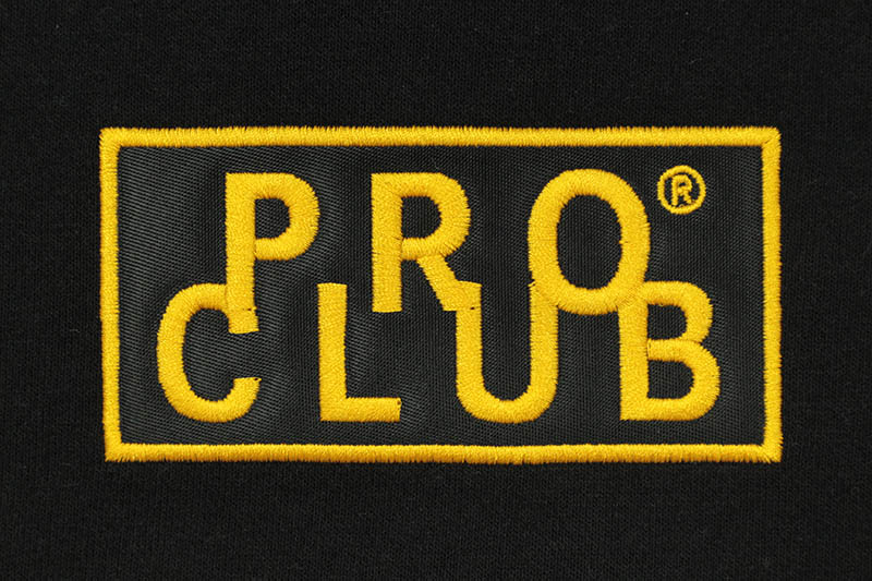 PRO CLUB HEAVYWEIGHT CUSTOM BOX LOGO PULLOVER HOODIE (BLACK)