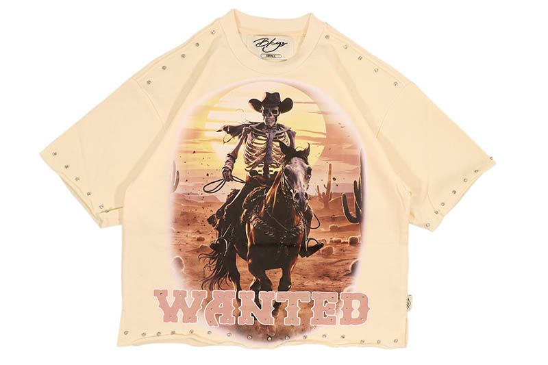 BKYS COWBOY CROPPED TEE (T1298:OFF WHITE)