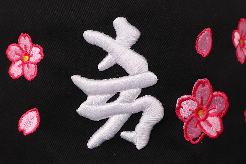 oMA STUDIOS NY KANJI CHERRY BLOSSOM HAT (BLACK)