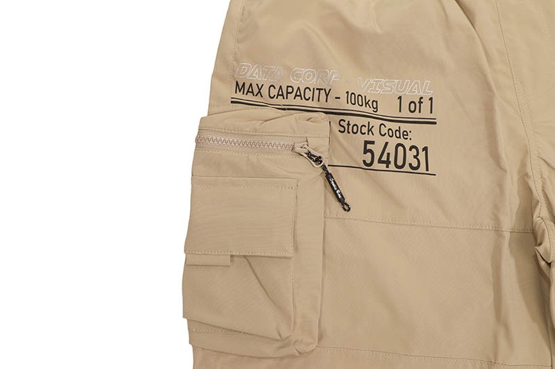 SMOKE RISE LOUNGE UTILITY CARGO SHORTS (WS25283:KHAKI)