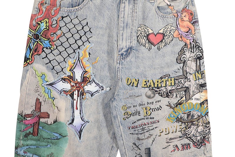 VICIOUS ON EARTH DENIM SHORTS (VC1208:LIGHT BLUE)