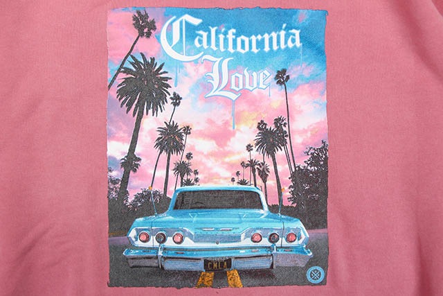 CLASSIC MATERIAL NY "CALIFORNIA LOVE/CMLA" CREW SWEAT(PIGMENT PINK)