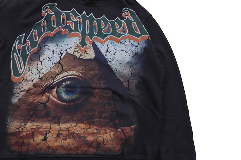 値下げ可能GOD SPEED Gods Eye Pyramid Hoodie Godspeed Eye Pyramid Hoodie