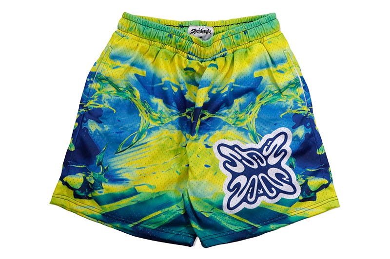 SB STUDIOS SB MULTICOLOR SHORTS V3 (GREEN/BLUE)