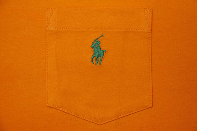 POLO RALPH LAUREN COTTON JERSEY POCKET T-SHIRT (710704248078:BRIGHT SIGMA ORANGE)
