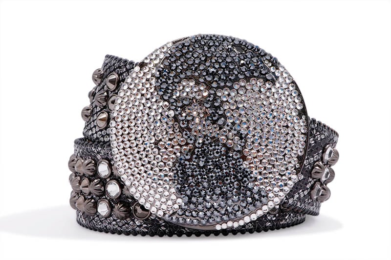 B.B. SIMON CRYSTAL BELT (2627A46:BLACK)