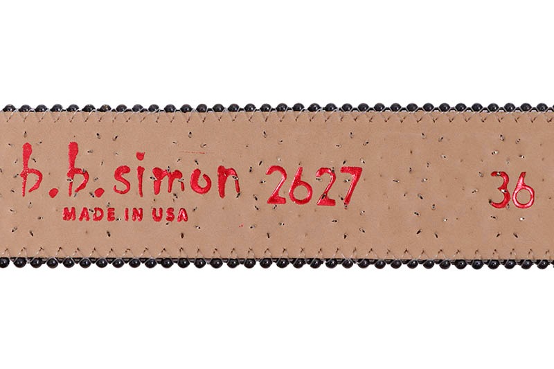 B.B. SIMON CRYSTAL BELT (2627A46:BLACK)