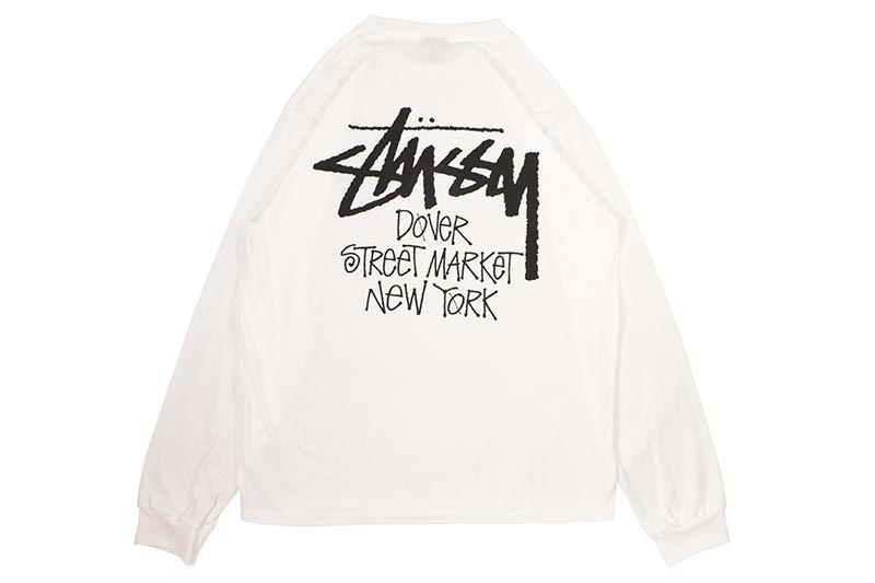 ★人気★【STUSSY】★Stussy Stock DSM New York LS T-Shir.t★ STUSSY STOCK DSM NEW YORK LONG SLEEVE T-SHIRTS (WHITE