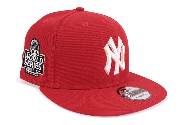 NEW ERA NEW YORK YANKEES 9FIFTY SNAPBACK CAP (2024 WORLD SERIES SIDE PATCH/GREY UNDER VISOR/RED)
