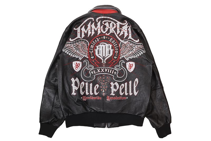 Pelle Pelle IMMORTAL JACKET (425-37545-BSC:BLACK/SILVER METALLIC/CABERNET)