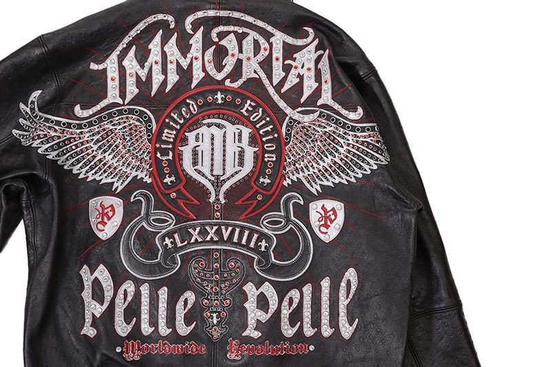 Pelle Pelle IMMORTAL JACKET (425-37545-BSC:BLACK/SILVER METALLIC/CABERNET)