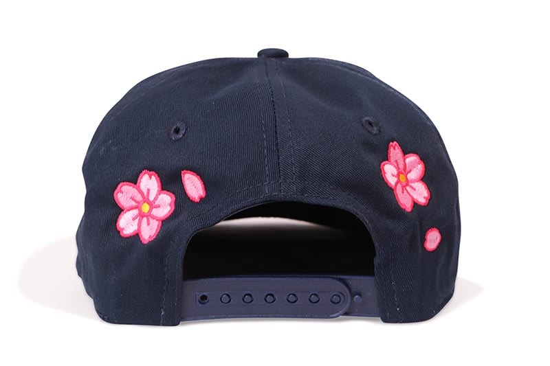 oMA STUDIOS NY KANJI CHERRY BLOSSOM HAT (NAVY)