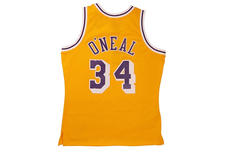 MITCHELL & NESS SWINGMAN JERSEY (LOS ANGELES LAKERS/HOME/SHAQUILLE O'NEAL/#34/1996-97:LIGHT GOLD) SMJYAC18177-LALLTGD96SON
