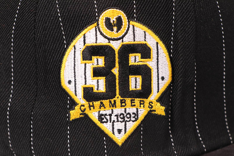 TWNTY TWO WU-TANG 36 CHAMBERS EST. 1993 SNAPBACK CAP (BLACK STRIPE/BLACK)