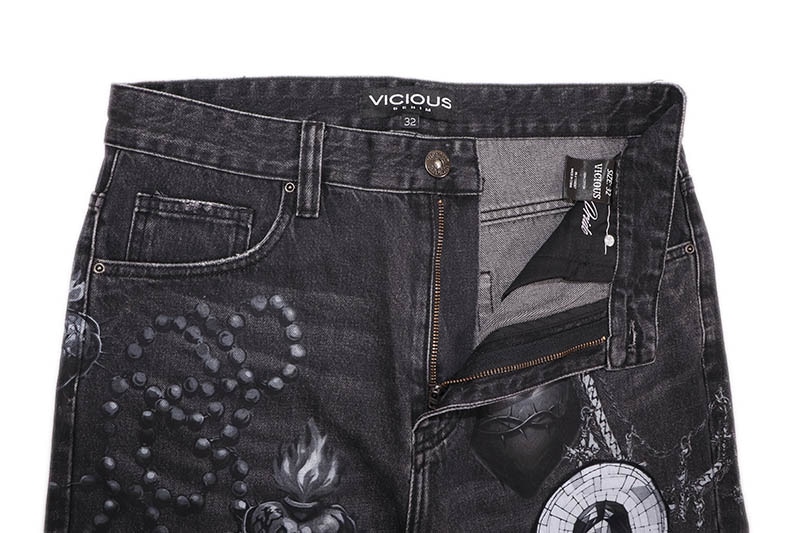 VICIOUS GOODNESS DENIM SHORTS (VC1206:BLACK)