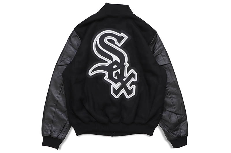 JH Design CHICAGO WHITE SOX REVERSIBLE WOOL AND LEATHER JACKET