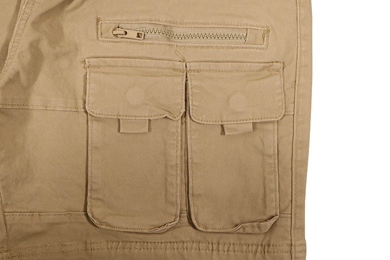 SMOKE RISE UTILITY TWILL LOUNGE SHORTS (JS23112:KHAKI)