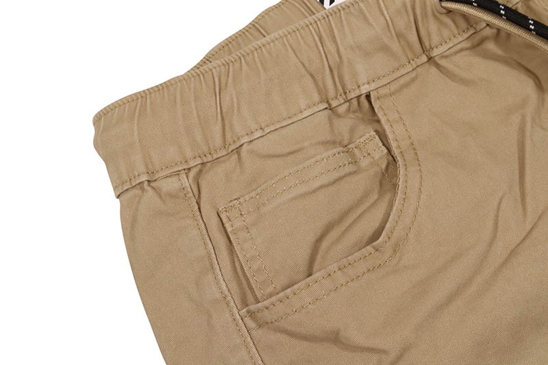 SMOKE RISE UTILITY TWILL LOUNGE SHORTS (JS23112:KHAKI)