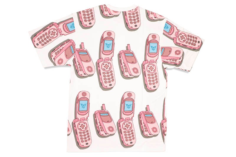DIPLOMATS EMPIRE PINK PHONE TEE (WHITE)