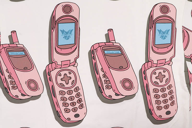 DIPLOMATS EMPIRE PINK PHONE TEE (WHITE)