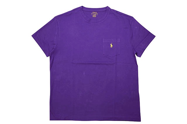 POLO RALPH LAUREN COTTON JERSEY POCKET T-SHIRT (710704248070:CABANA PURPLE)