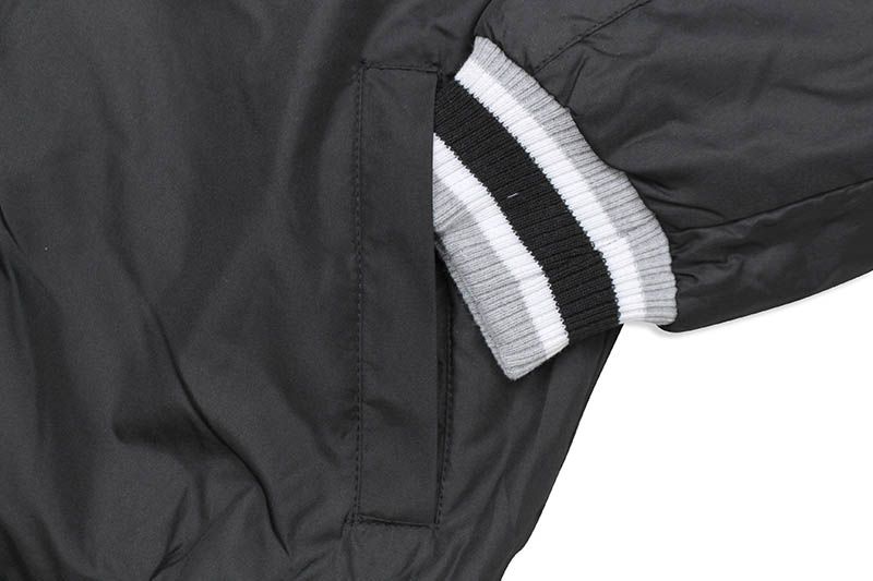 JH Design NEW YORK KNICKS REVERSIBLE FLEECE AND FAUX LEATHER HOODED JACKET (953-GTT8:GREY/BLACK)