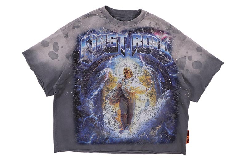 FIRST ROW ETERNAL MYTHS WRATH OF ZEUS CROPPED TEE (FRM3013:DARK