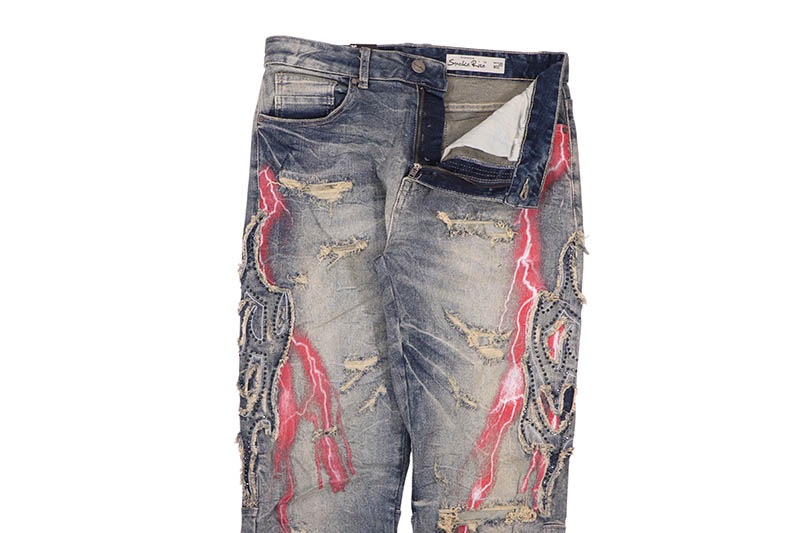 SMOKE RISE LONG STRAIGHT PARADISE COLOR WEFT JEANS (JP25529:HAZEL BLUE)