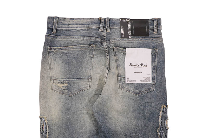 SMOKE RISE LONG STRAIGHT PARADISE COLOR WEFT JEANS (JP25529:HAZEL BLUE)