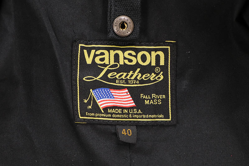 VANSON LEATHERS CUSTOM BONES FLAT-TRACK JACKET (BONE BLACK)