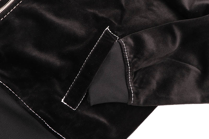 TRUE RELIGION VELOUR BIG T ZIP JACKET (108625:JET BLACK) | Brand