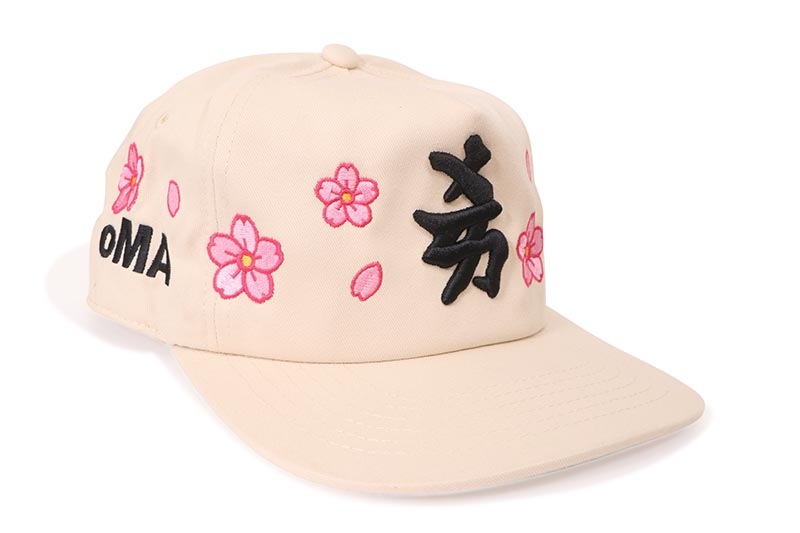 oMA STUDIOS NY KANJI CHERRY BLOSSOM HAT (CREAM)