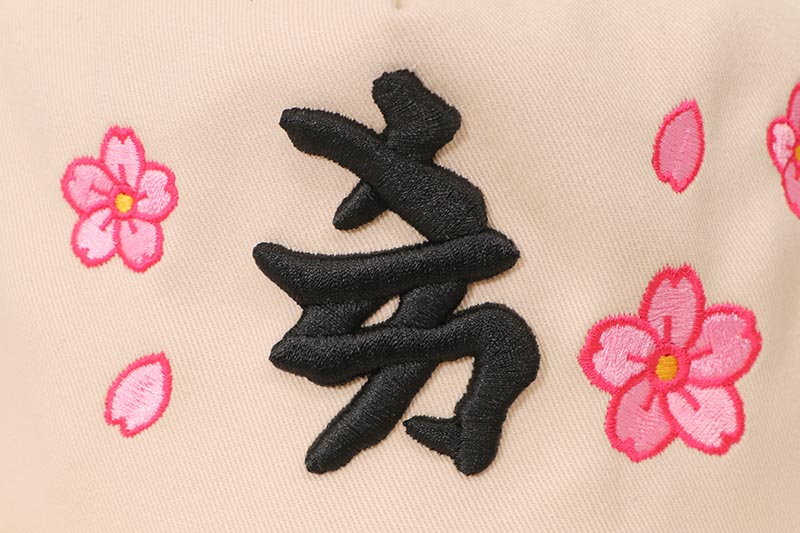 oMA STUDIOS NY KANJI CHERRY BLOSSOM HAT (CREAM)