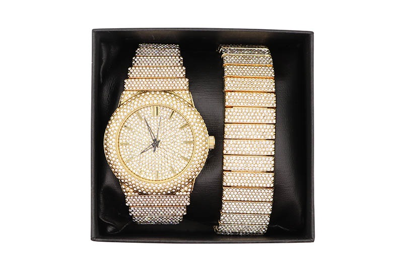 ICE STAR ROUND FACE WATCH & BRACELET (9833-101-901) GOLD