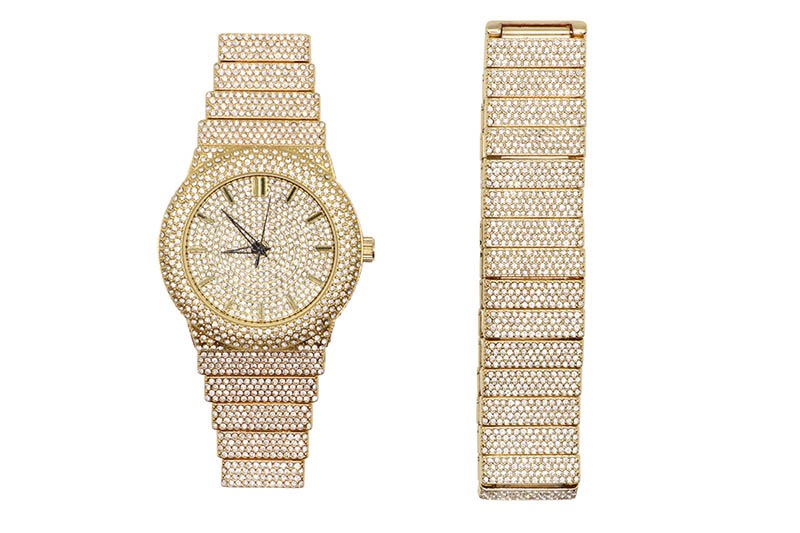 ICE STAR ROUND FACE WATCH & BRACELET (9833-101-901) GOLD