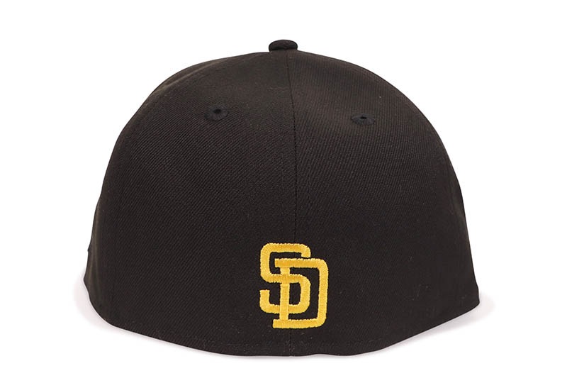 NEW ERA SAN DIEGO PADRES FLYING SKULL 59FIFTY FITTED CAP (1998 WORLD SERIES CUSTOM SIDE PATCH/GREY UNDER VISOR/BLACK) 70945769