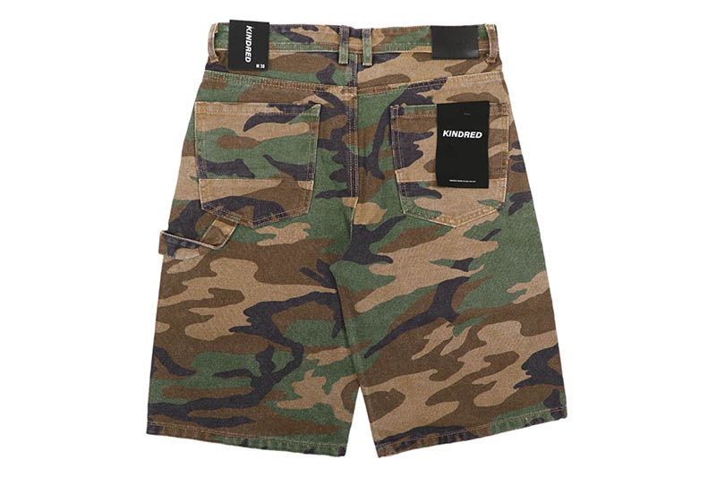 KINDRED DOUBLE KNEE CAMO SHORTS (KD2116C:CANVAS GREEN) | Brand,OTR