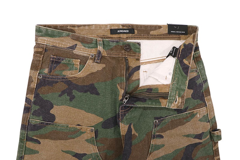 KINDRED DOUBLE KNEE CAMO SHORTS (KD2116C:CANVAS GREEN) | Brand,OTR