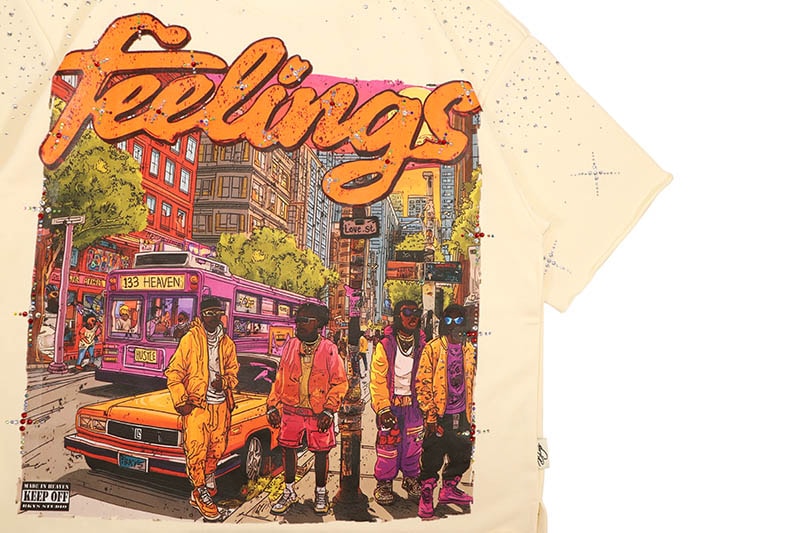 BKYS FEELINGS FRENCH TERRY CROPPED TEE (T1500:OFF WHITE)