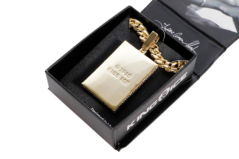 2PAC  KING ICE - SMOKE WEED EVERYDAY NECKLACE (NKX14374:14K GOLD)