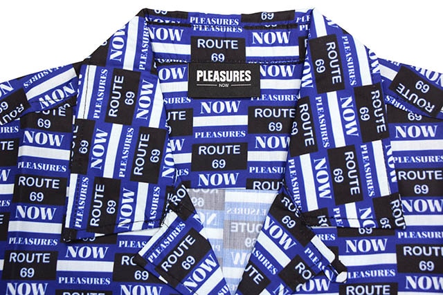 PLEASURES HIGHWAY SHORT SLEEVE BUTTON UP (BLUE)