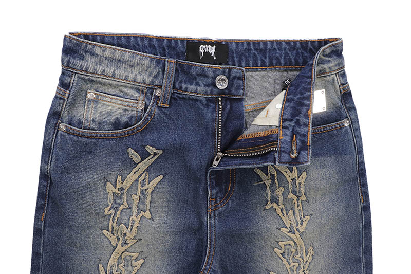 REVENGE THORN DENIM SHORTS (COPPER) | Brand,M-R,REVENGE