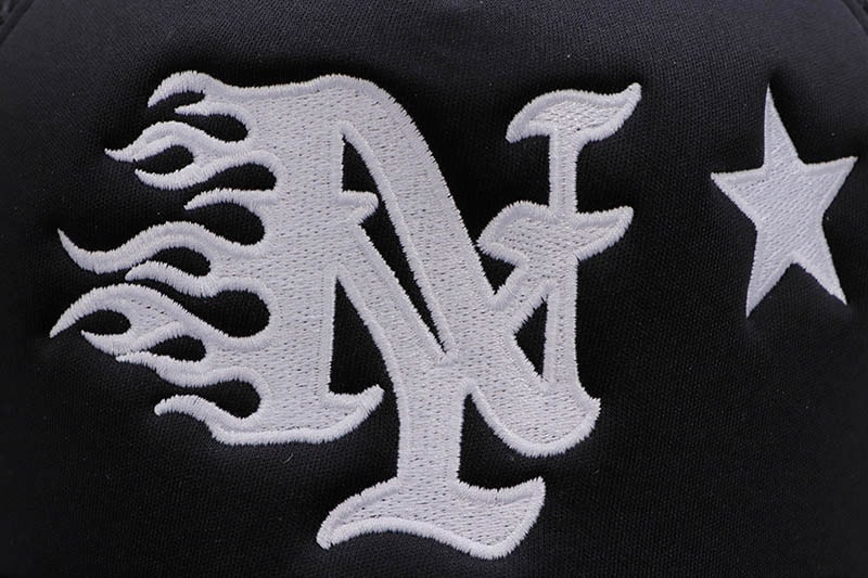 DROPOUT NEW YORK NY FLAMES TRUCKER HAT (BLACK) BB250