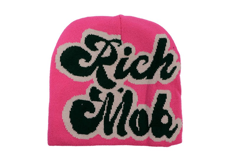 RICH MOB BEANIE (PINK/GREEN/KHAKI)