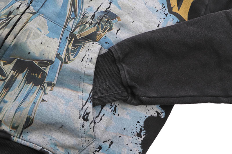 GODSPEED CHROME LIBERTY ZIP HOODIE (BLACK WASH) | Brand,G-L