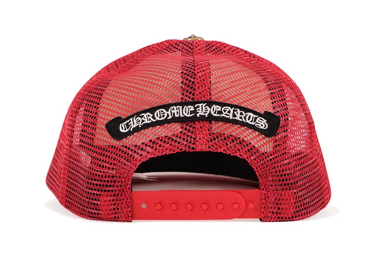 CHROME HEARTS CEMETERY CROSS TRUCKER HAT (RED) | Brand,A-F,CHROME
