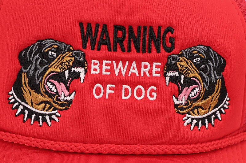 FIELD GRADE BEWARE OF ROTTY FORM TRUCKER HAT (RED) 1004737