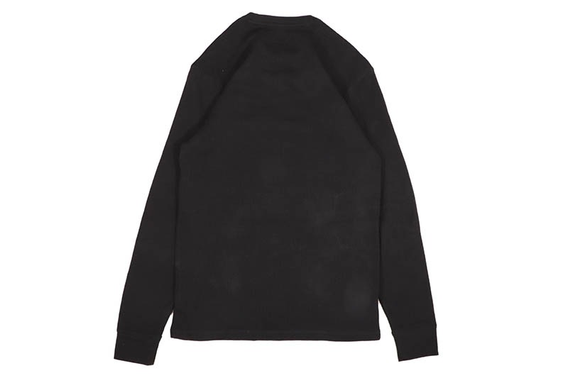 POLO RALPH LAUREN WAFFLE-KNIT THERMAL SHIRT (PWLE2R-AA8V:BLACK)