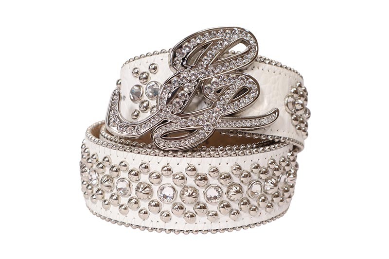 Pelle Pelle X B.B. SIMON LIMITED EDITION CURSIVE ICON BELT (3382-A53-CLEAR-SF)